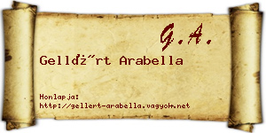 Gellért Arabella névjegykártya